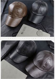 Gorra de Béisbol de Cuero PU con Estampado Jamont en Relieve, Cálida y Moderna para Otoño-Invierno 2022, para Hombres, Deportes al Aire Libre, Venta al Por Mayor en Stock - Product Image 5