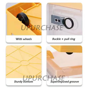 Có Thể Gập Lại Đóng Mở Stackable Nhựa Lưu Trữ Box & Bin Thùng Container Với Nắp Đậy Và Xử Lý Quần Áo Đồ Chơi Sách Snack Hàng Tạp Hóa - Product Image 6