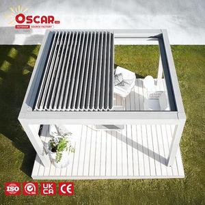 Pergola d'extérieur Rome avec rideaux rétractables et <span class=keywords><strong>moustiquaire</strong></span>, abri solaire pour l'extérieur - Product Image 1