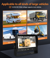 Caméra de recul pour camion OEM DVR 7 Moniteur de voiture motorisé de bureau 4CH LCD/TFT pour camions/autobus/véhicules Système de surveillance d'enregistrement