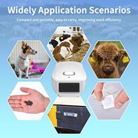 NETUM C200 - Escáner de Microchip Inalámbrico Portátil RFID NFC de 134.2kHz 125kHz con 15 Dígitos para Animales/Mascotas/Perros/Gatos