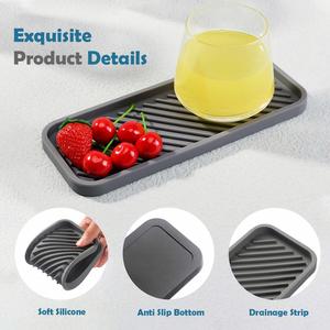Plateau organisateur d'évier de cuisine en stock, support en silicone pour éponge pour évier de cuisine et comptoir de salle de bain - Product Image 4