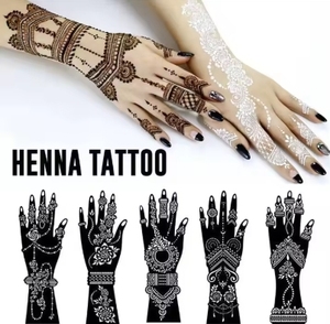Sexy đầy đủ cơ thể đầy màu sắc tạm thời tay Henna Hình Xăm Dán tatouage Marron thiết kế Henna hình xăm stencils - Product Image 1