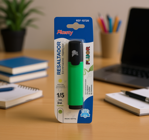 Evidenziatore Plasty Verde Fluorescente Formato Standard per Ufficio e Scuola - Product Image 2