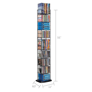 Support de <span class=keywords><strong>rangement</strong></span> pour Blu-Ray RM, support de <span class=keywords><strong>rangement</strong></span> pour <span class=keywords><strong>DVD</strong></span>, support de <span class=keywords><strong>rangement</strong></span> pour jeux vidéo, 8 étagères - Product Image 3