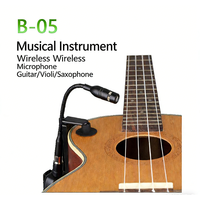 Microphone sans fil pour guitare acoustique B05, réduction de bruit, instrument de musique pour jouer de la pipa avec clip