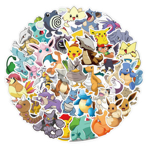50/200 pièces d'autocollants graffiti <span class=keywords><strong>Pikachu</strong></span> Pokemoned, autocollants en vinyle imperméables DIY, vente en gros en vrac pour divers articles - Product Image 2