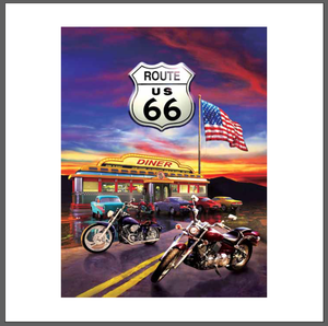 Cartel lenticular 3D de viaje por carretera de la <span class=keywords><strong>Ruta</strong></span> <span class=keywords><strong>66</strong></span> de EE. UU. Carteles publicitarios lenticulares - Product Image 1