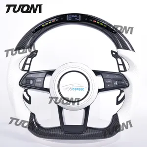 Custom Carbon Fiber Steering Wheel Fit For Audi TTRS MK3 RSQ3 S4 B9.5 Q3 SL S5 B8.5 A3 8L Q5 8R A6 C8 Q5 A3 R8