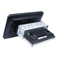 Rotation manuelle 10.1 ''Single Din Autoradio avec Apple CarPlay et Android Auto GPS WiFi Lecteur DVD Récepteur multimédia tactile