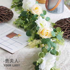 Guirnaldas de Rosas Artificiales Xinchengzhi, Flores de Seda Plástica, Accesorios para Fotografía de Bodas al Aire Libre, Decoraciones para el Hogar - Product Image 2