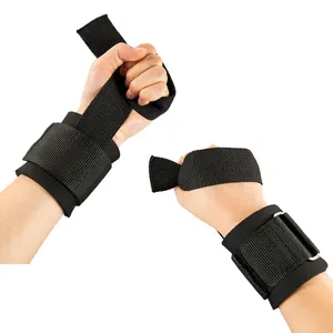 สายรัดข้อมือสำหรับยกน้ำหนักปรับได้อุปกรณ์เสริมสำหรับยิมฟิตเนสปรับได้ทำจากผ้าฝ้ายและนีโอพรีน - Product Image 1