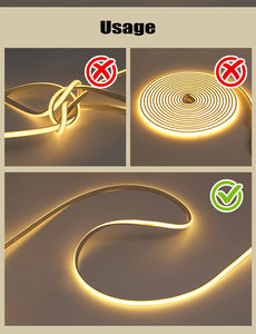 Bande lumineuse LED COB 220V, super lumineuse, auto-adhésive, étanche, lumière linéaire pour la maison, le salon, le plafond, l'intérieur et l'extérieur, décoration - Product Image 4