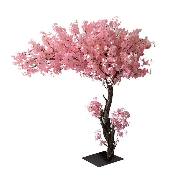 Tamaño personalizado interior al aire libre boda centro de mesa ornamento árbol seda artificial Cerezo árbol paisaje simulación Arboles