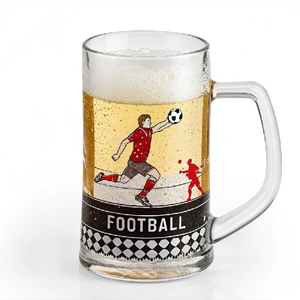 Chopes à bière en verre transparent en gros avec poignée pour fête, mug de <span class=keywords><strong>football</strong></span> mondial créatif pour fête - Product Image 5