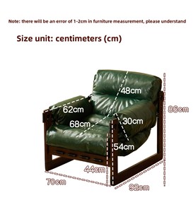 Sillón Individual 2026 de Madera Maciza, Sofá Pequeño, Sillón para Sala de Estar, Apartamento de <span class=keywords><strong>Alquiler</strong></span>, Balcón, Sillón Reclinable Vintage - Product Image 6