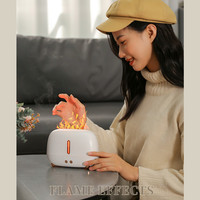 Nouvelle usine Simulation 3D Flamme Aroma Diffuseur 5V USB Ultrasonic Fire humidificateur d'air avec veilleuse pour table de bureau à domicile
