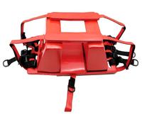 Immobilisateur de tête pour adulte, rouge, imperméable, résistant au sang, avec trous pour les oreilles, réglable par velcro, pour pansement de premiers secours et urgences médicales