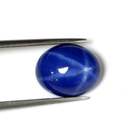 Pierre précieuse en vrac en gros, 3*5 mm à 13*18 mm, ovale, fond plat, cabochon ovale, pierre précieuse en rubis étoile
