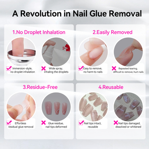 BORN PRETTY 80ml Dissolvant pour ongles pressés 5S Dissolvant rapide pour faux ongles Dissolvant pour colle à ongles Dissolvant liquide plus rapide Manucure - Product Image 5