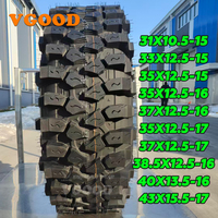 Pneu tout-terrain 4x4 haute qualité résistant à l'usure pour forêt tropicale avec formule de traction sur boue améliorée, taille 37x12.5-17, terrain accidenté