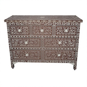 Black Bone Inlay <b>Chest</b> of Drawers Designer Wooden <b>Storage</b> Cabinet Wholesale Supplier - Product Image 1