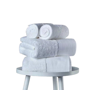 Customized Embroidered Logo White Knitted Disposable <b>Towels</b> <b>Sets</b> for Spa 100% Cotton Terry Luxury <b>Bath</b> <b>Towel</b> Hotel <b>Towels</b> - Product Image 3