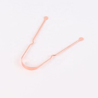 Grattoir de langue en cuivre en forme de U, couleur or Rose, pour soins buccaux, nettoyeur de langue, couleur personnalisée, vente en gros, usine
