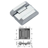 Charnière de boîtier d'ordinateur classique et durable en alliage de zinc FS-5036 Chrome/Noir/Doré