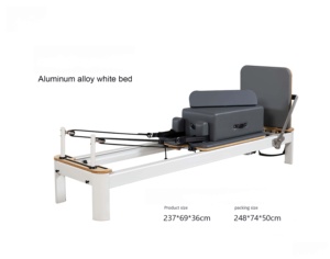 Reformer de Pilates con Base de Aluminio Ajustable, Resistente y Duradero para Uso en Casa y Gimnasio, Ideal para Entrenamiento de Yoga y Fitness - Product Image 4