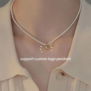 สร้อยคอไข่มุกเทียมสีขาวทันสมัย สร้อยคอไข่มุกสวยหรู - Product Image 3