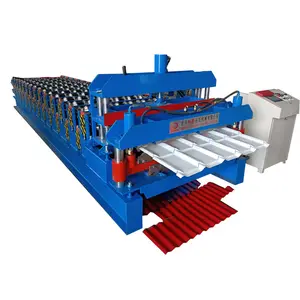 Double Layer Roll Forming Machine Rollformer Metal Roofing Corrugated Steel Sheet Wall Panel Tile Making Machine