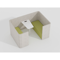 Poste de travail cubique moderne haut de gamme avec cloison de bureau et bureau intégré – Conception modulaire durable pour centre d'appels