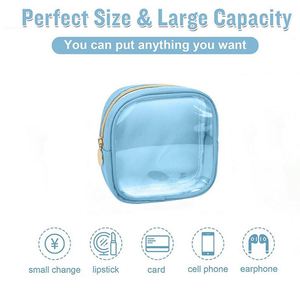 Candy Color Translucent Mini PVC Cosmetic Bag Waterproof Small Object <b>Storage</b> Cute Coin Purse Novelty Gifts - Product Image 3