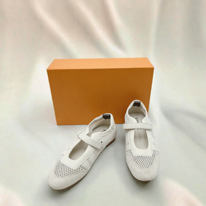 Zapatos Planos de Malla para Mujer, Estilo Mary Jane, Punta Puntiaguda, Transpirables, con Correa Hueca, Zapatos Casuales de Ballet, Suaves para Caminar - Product Image 3