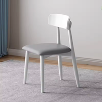 Chaise de salle à manger en bois massif, style nordique moderne et épuré, ton crème, avec dossier à tenons, pour la maison et les restaurants, chaise décontractée
