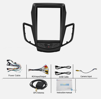 Radio GPS de navigation automobile Reako 8 cœurs 4G 4+64 Go, écran 9,7 pouces, autoradio Android pour Ford Fiesta 2014-2016