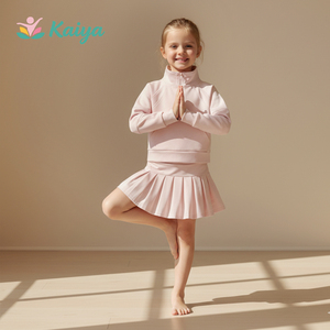 Conjuntos <span class=keywords><strong>de</strong></span> <span class=keywords><strong>Ropa</strong></span> para Bebés con Logotipo Personalizado, <span class=keywords><strong>Ropa</strong></span> Deportiva Transpirable para Niñas, <span class=keywords><strong>Ropa</strong></span> <span class=keywords><strong>de</strong></span> Yoga <span class=keywords><strong>de</strong></span> Manga Larga para Niños, <span class=keywords><strong>Ropa</strong></span> Deportiva para Gimnasio, Fitness y Yoga - Product Image 3