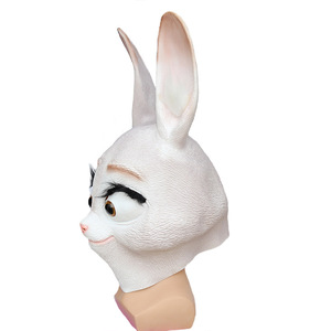Masque de lapin Judy en latex, masque animal, accessoire de fête cosplay, taille unique - Product Image 3