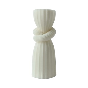 Cross-border Nordic-style Handmade Knotted Pillar Art Scented <strong>Candle</strong> <strong>Green</strong> Atmosphere Decor Geometric Wave-shaped <strong>Candle</strong> - Product Image 5