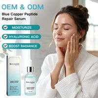 Sérum Visage Anti-rides aux Peptides, Soin Quotidien Hydratant et Raffermissant pour la Peau, Produits de Soin Cutané, Sérum au Peptide de Cuivre GHK-Cu