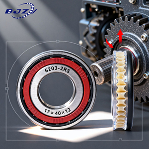 จัดส่งฟรี 17*40*12 มม. ลูกปืนยางซีล สำหรับเครื่องจักรกลการเกษตร รุ่น 6203 2RS ลูกปืนเม็ดกลมร่องลึก - Product Image 1
