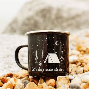 Tasses à café en émail métallique épaissies, écologiques, personnalisables avec logo, style <span class=keywords><strong>vintage</strong></span>, pour voyage en extérieur, vente en gros - Product Image 6