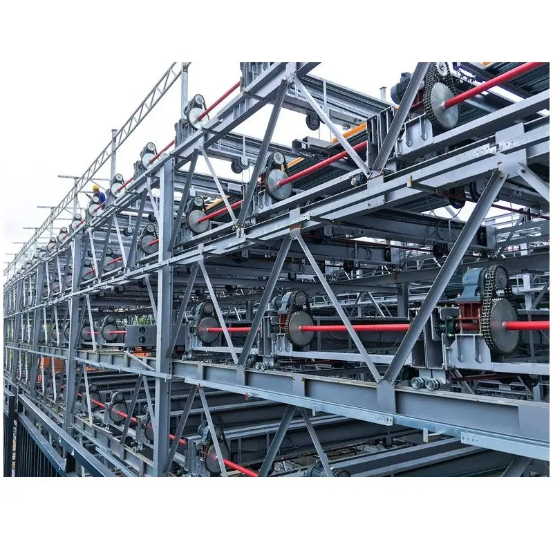 Büyük otopark için düşük maliyetli prefabrik tasarlanmış çelik yapı bina çelik depo
