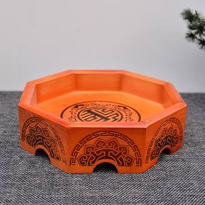 Pine Wood Octagonal Dried Fruit Box 0.8cm Thick Varnished Reusable <b>Storage</b> <b>Tray</b> For Household Use - Product Image 3