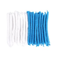 Bonnets bouffants non tissés jetables de 21 pouces Filet à cheveux pour salon spa et restauration Produit de sécurité avec clip pour espace de travail et hôpitaux sans poussière