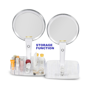 Bán buôn tùy chỉnh lớn LED cầm tay Gương trang điểm 3x <span class=keywords><strong>5x</strong></span> 10x Magnifying Sides hai mặt Vanity gương biểu tượng tùy chỉnh Glass kết thúc - Product Image 3