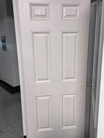Porte intérieure en MDF à quatre panneaux, 750 x 2150 x 38 mm, HDF moulé, apprêt blanc, échantillons d'angle gratuits