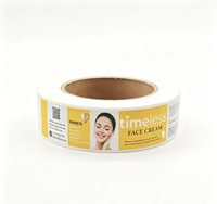 Étiquettes autocollantes métalliques argentées en rouleau, impression personnalisée, autocollant cosmétique imperméable pour pot de crème pour le visage