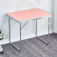 Table de camping pliante portable, table carrée simple pour l'extérieur, petite table domestique pour pique-nique, marché, ou ordinateur portable